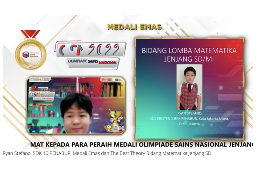  Peserta Didik BPK PENABUR Jakarta Berhasil Raih Prestasi dalam Ajang Olimpiade Sains Nasional (OSN) 2022
