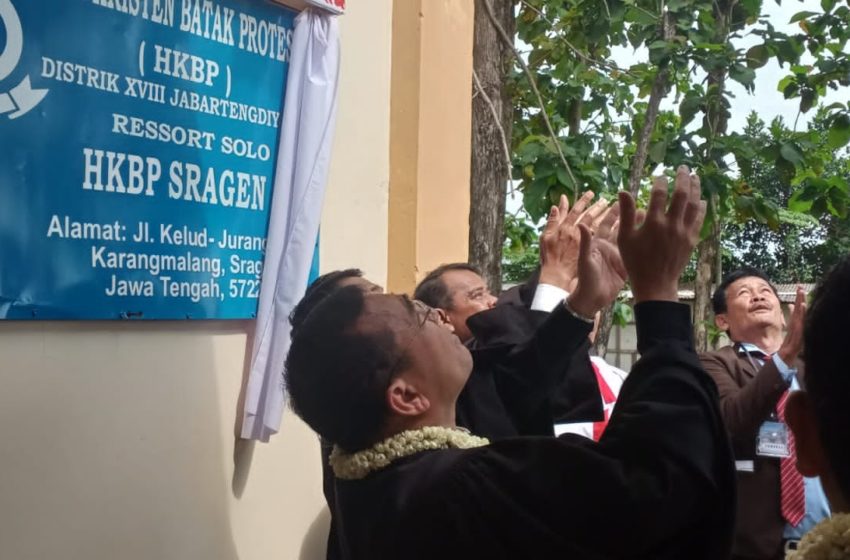  16 Tahun Sebagai Pos Pelayanan, HKBP Sragen Akhirnya Diresmikan Menjadi Jemaat Penuh