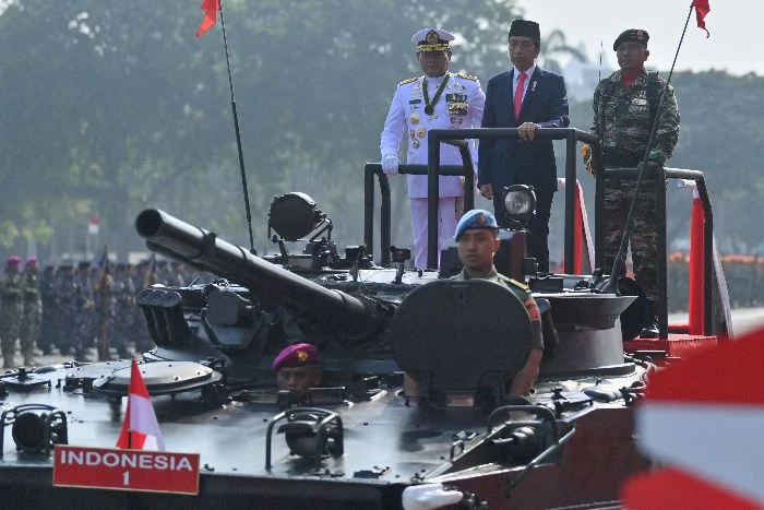  Presiden Jokowi Pimpin Upacara HUT ke 78 TNI di Monas