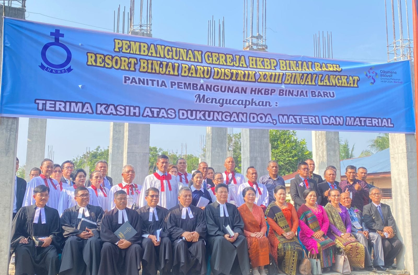  Sekjen HKBP Pimpin Pesta Pembangunan HKBP Binjai Baru. Resmi Peroleh IMB