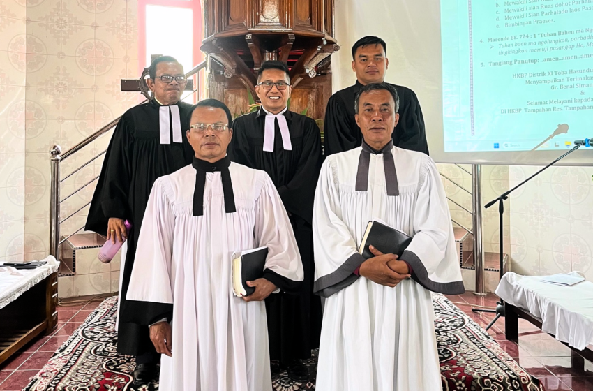 Pisah Sambut Guru Huria HKBP Tampahan di Minggu Misercordias Domini