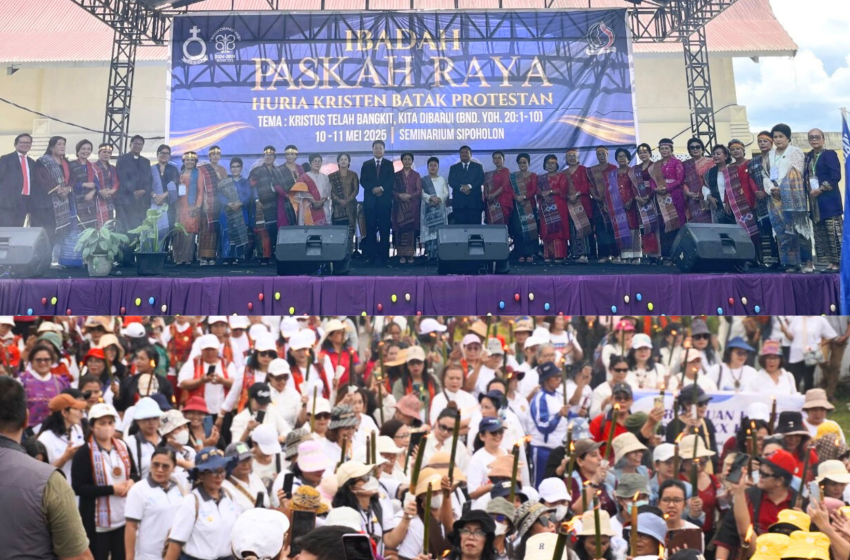 Ribuan Orang Menghadiri Kemeriahan Paskah Raya HKBP 2025 di Sipoholon