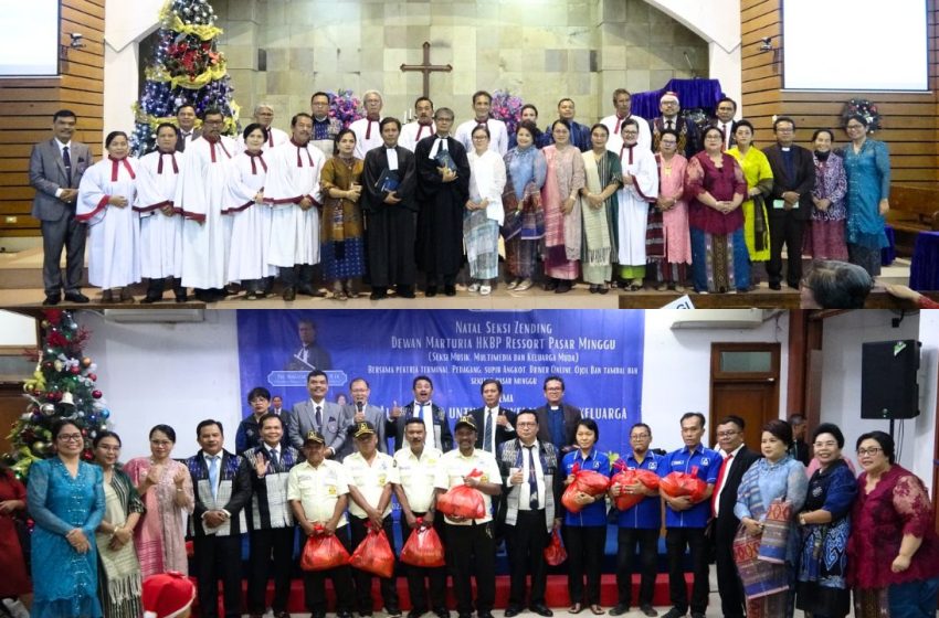 Natal Zending Marturia HKBP Pasar Minggu Berlangsung Penuh Sukacita Bersama Pekerja Informal Sekitar Pasar Minggu.