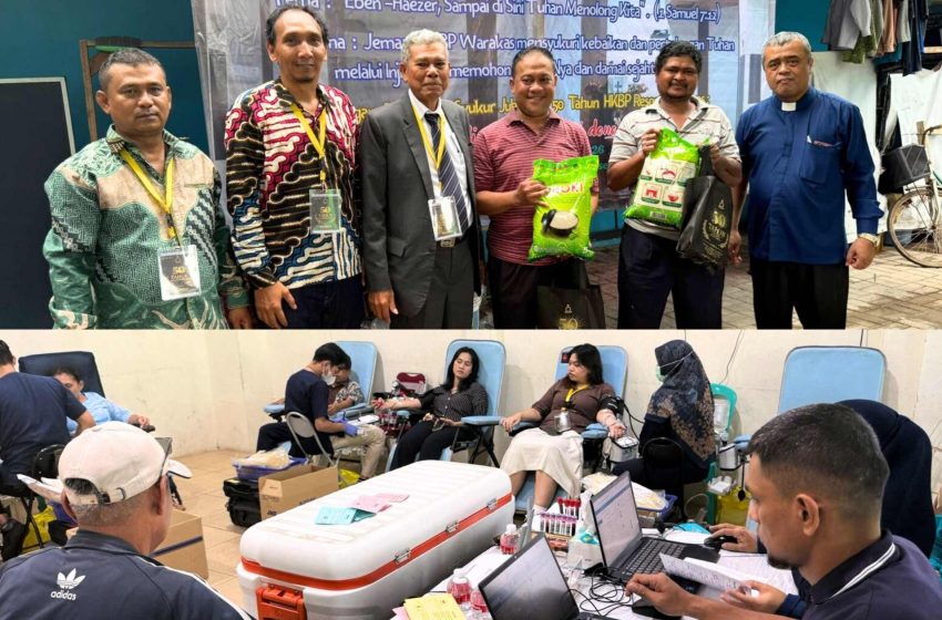  Sambut Jubileum 50 Tahun, HKBP Warakas Melakukan Aksi Donor dan Bansos